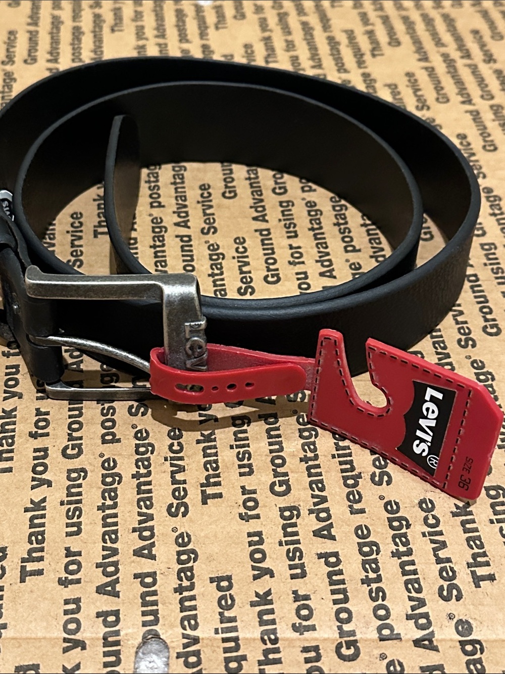 Levi's Black Genuine Leather Belt. Size 36